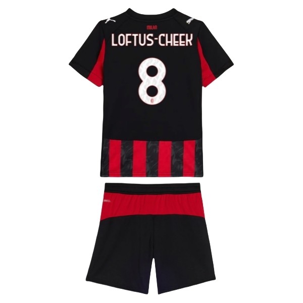 AC Milan Barn Hemmatröja 2025/26 Ruben Loftus-Cheek #8 Fotbollsställ med Shorts 1 AC Milan Barn Hemmatröja 2025/26 Ruben Loftus-Cheek #8 Fotbollsställ med Shorts