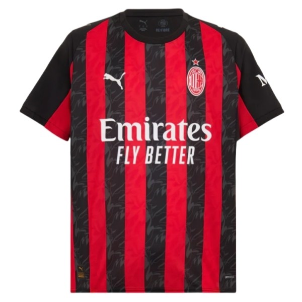 AC Milan Hemmatröja Herr 2025/26 Kortärmad Billig Fotbollströja 1 AC Milan Hemmamatchtröja 2025-2026 Kortärmad Billig Fotbollströja