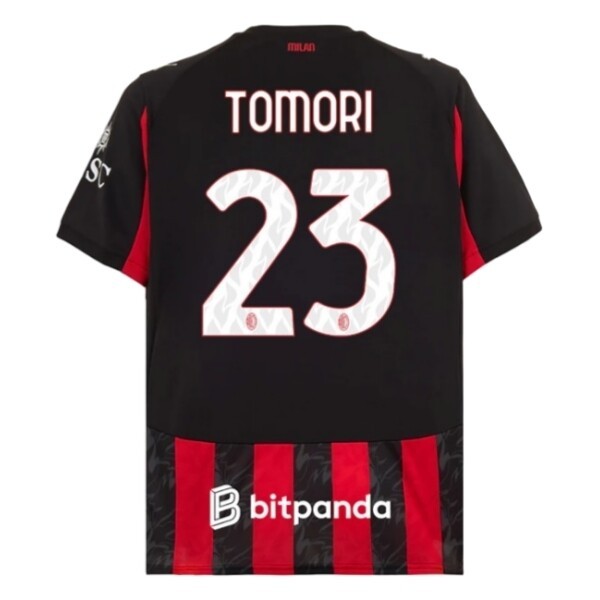 AC Milan Herr Hemmatröja 2025/26 Fikayo Tomori #23 Kortärmad Billig Fotbollströja 1 AC Milan Herr Hemmatröja 2025/26 Fikayo Tomori #23 Kortärmad Billig Fotbollströja