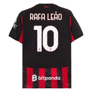 AC Milan Herr Hemmatröja 2025/26 Rafa Leão #10 Kortärmad Billig Fotbollströja