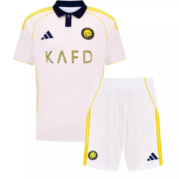 Al-Nassr Barn Tredjetröja 2025/26 Fotbollsställ med Shorts 1 Al-Nassr Barn Tredjetröja 2025/26 Fotbollsställ med Shorts
