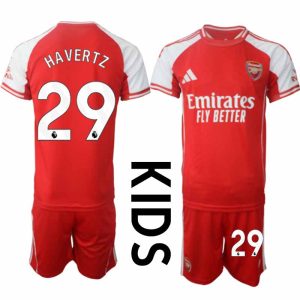 Arsenal Barn Hemmatröja 2025/26 Kai Havertz 29 Kortärmad Fotbollsställ med Shorts