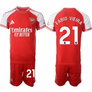 Arsenal Herr Hemmatröja 2025/26 Fábio Vieira 21 Kortärmad Fotbollsställ med Shorts