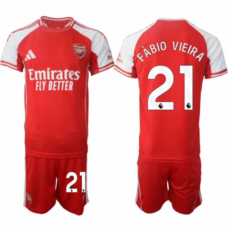 Arsenal Herr Hemmatröja 2025/26 Fábio Vieira 21 Kortärmad Fotbollsställ med Shorts 1 Arsenal Herr Hemmatröja 2025/26 Fábio Vieira 21 Kortärmad Fotbollsställ med Shorts