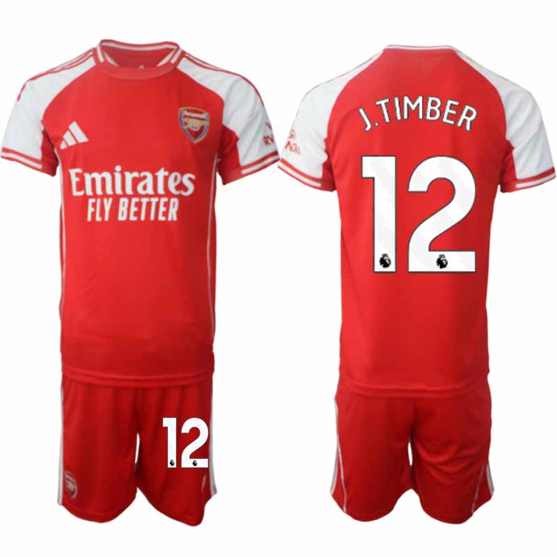 Arsenal Herr Hemmatröja 2025/26 Jurriën Timber 12 Kortärmad Fotbollsställ med Shorts 1 Arsenal Herr Hemmatröja 2025/26 Jurriën Timber 12 Kortärmad Fotbollsställ med Shorts