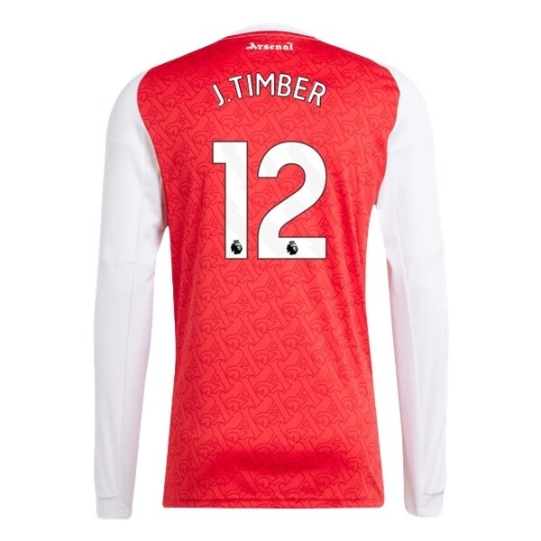 Arsenal Herr Hemmatröja 2025/26 Jurriën Timber #12 Långärmad Billig Fotbollströja 1 Arsenal Herr Hemmatröja 2025/26 Jurriën Timber #12 Långärmad Billig Fotbollströja