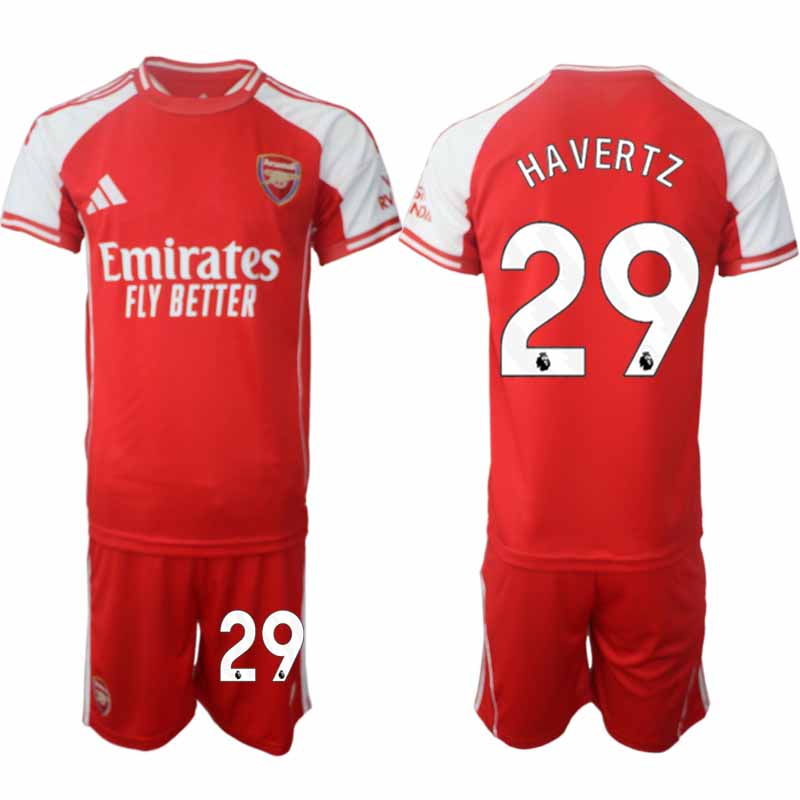 Arsenal Herr Hemmatröja 2025/26 Kai Havertz 29 Kortärmad Fotbollsställ med Shorts 1 Arsenal Herr Hemmatröja 2025/26 Kai Havertz 29 Kortärmad Fotbollsställ med Shorts