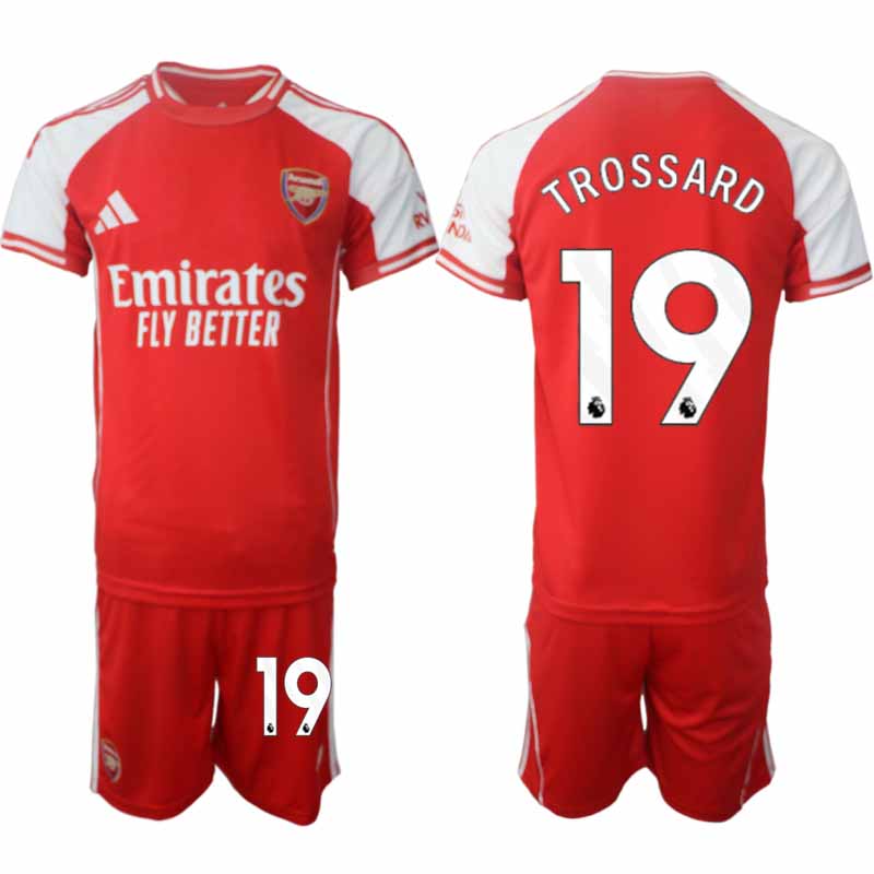 Arsenal Herr Hemmatröja 2025/26 Leandro Trossard 19 Kortärmad Fotbollsställ med Shorts