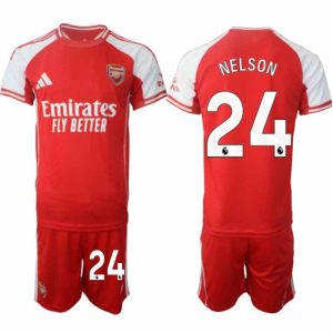 Arsenal Herr Hemmatröja 2025/26 Reiss Nelson 24 Kortärmad Fotbollsställ med Shorts