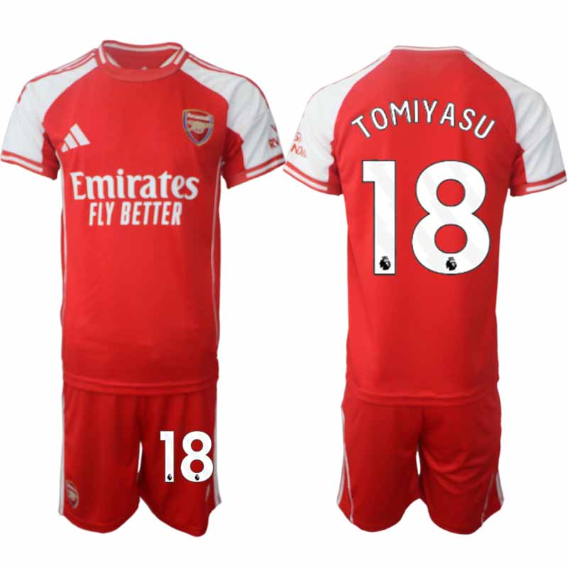 Arsenal Herr Hemmatröja 2025/26 Takehiro Tomiyasu 18 Kortärmad Fotbollsställ med Shorts 1 Arsenal Herr Hemmatröja 2025/26 Takehiro Tomiyasu 18 Kortärmad Fotbollsställ med Shorts