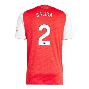 Arsenal Herr Hemmatröja 2025/26 William Saliba #2 Kortärmad Billig Fotbollströja
