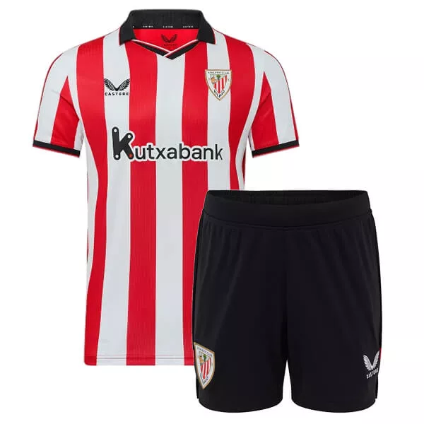 Athletic Bilbao Barn Hemmatröja 2025/26 Fotbollsställ med Shorts 1 Athletic Bilbao Barn Hemmatröja 2025/26 Fotbollsställ med Shorts