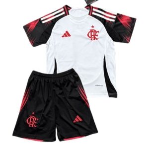 CR Flamengo Barn Bortatröja 2025/26 Fotbollsställ med Shorts
