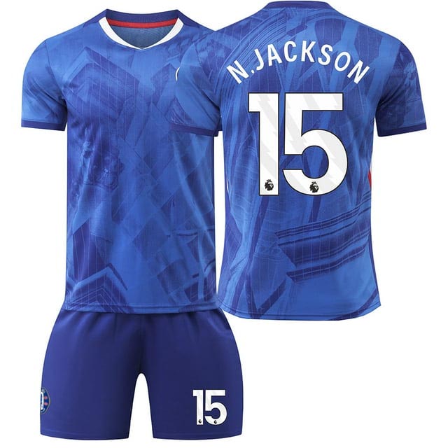 Chelsea Barn Hemmatröja 2025/26 Nicolas Jackson #15 Fotbollsställ med Shorts 1 Chelsea Barn Hemmatröja 2025/26 Nicolas Jackson #15 Fotbollsställ med Shorts