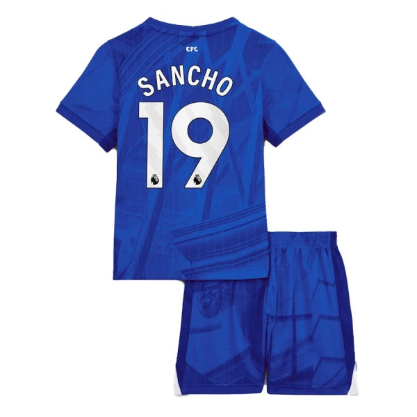 Chelsea Barn Hemmatröja 2025/26 Jadon Sancho #19 Fotbollsställ med Shorts 1 Chelsea Hemmatröja 2025/26 Barn Jadon Sancho 19 Kortärmad Fotbollsställ med Shorts