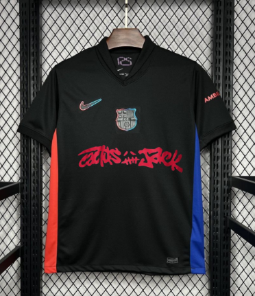 FC Barcelona 2024/25 Travis Scott Kortärmad Bortatröja för Herr – Begränsad Upplaga 1 FC Barcelona 2024/25 Travis Scott Kortärmad Bortatröja för Herr – Begränsad Upplaga