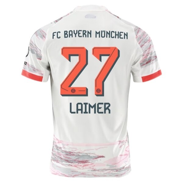 FC Bayern München Herr Bortatröja 2025/26 Konrad Laimer #27 Kortärmad Billig Fotbollströja FC Bayern München Herr Bortatröja 2025/26 Konrad Laimer #27 Kortärmad Billig Fotbollströja