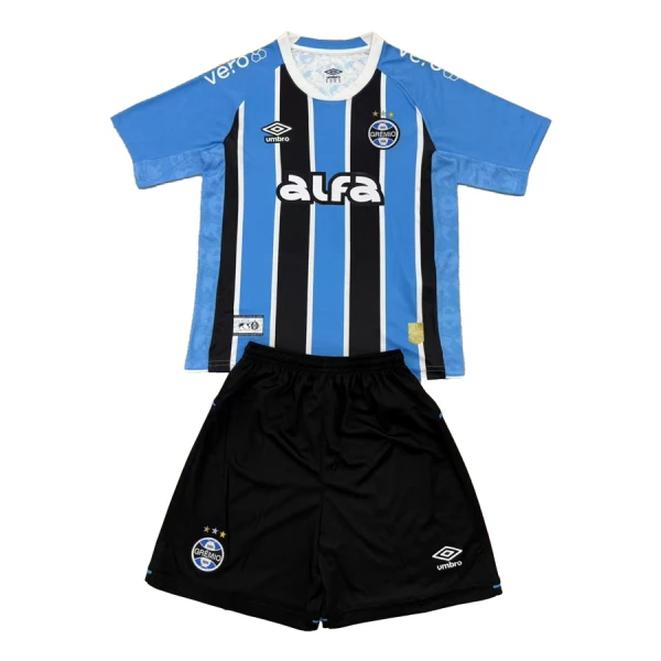 Grêmio FBPA Barn Hemmatröja 2025/26 Fotbollsställ med Shorts 1 Grêmio FBPA Barn Hemmatröja 2025/26 Kortärmad Fotbollsställ med Shorts
