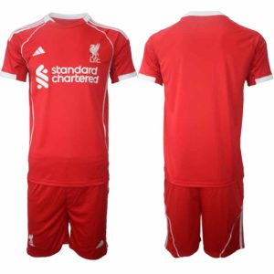 Köp Liverpool Herr Hemmatröja 2025/26 Fotbollsställ Kortärmad (+ Korta byxor)