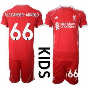 Köp Liverpool Barn Hemmatröja 2025/26 Alexander-Arnold 66 Fotbollsställ Kortärmad (+ Korta byxor)