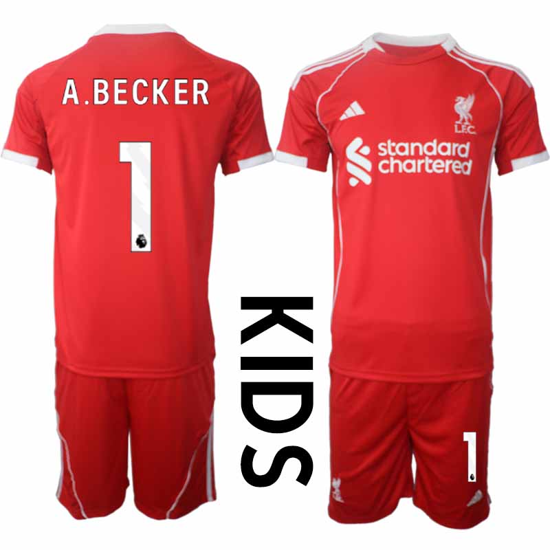 Köp Liverpool Barn Hemmatröja 2025/26 Alisson Becker 1 Fotbollsställ Kortärmad (+ Korta byxor) 1 Köp Liverpool Barn Hemmatröja 2025/26 Alisson Becker 1 Fotbollsställ Kortärmad (+ Korta byxor)