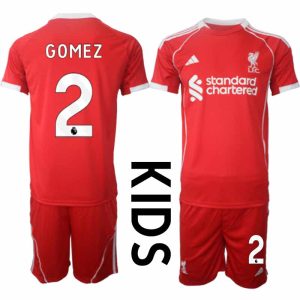 Köp Liverpool Barn Hemmatröja 2025/26 Joe Gomez 2 Fotbollsställ Kortärmad (+ Korta byxor)