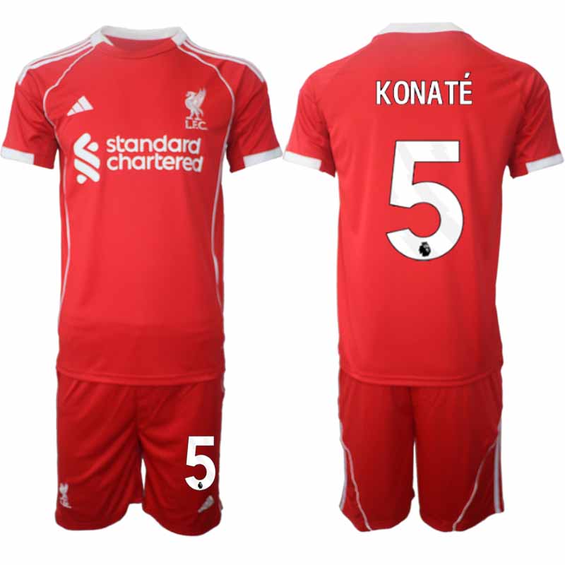 Köp Liverpool Herr Hemmatröja 2025/26 Ibrahima Konaté 5 Fotbollsställ Kortärmad (+ Korta byxor) 1 Köp Liverpool Herr Hemmatröja 2025/26 Ibrahima Konaté 5 Fotbollsställ Kortärmad (+ Korta byxor)
