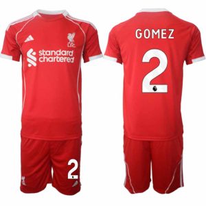 Köp Liverpool Herr Hemmatröja 2025/26 Joe Gomez 2 Fotbollsställ Kortärmad (+ Korta byxor)