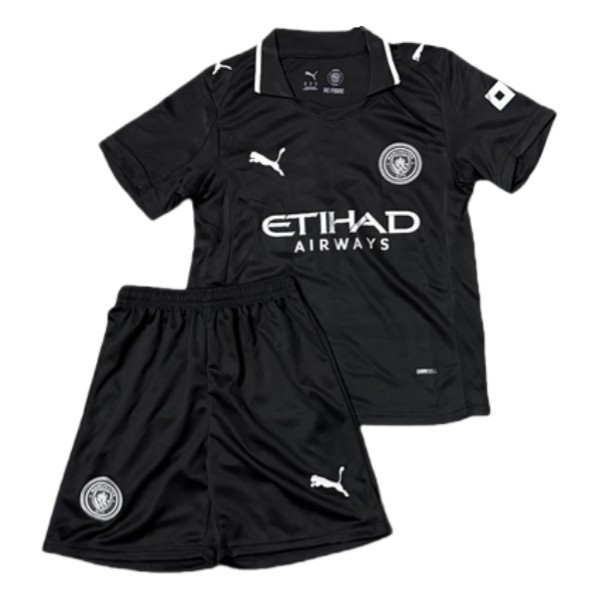 Manchester City Barn Bortatröja 2025/26 Kortärmad Fotbollsställ med Shorts