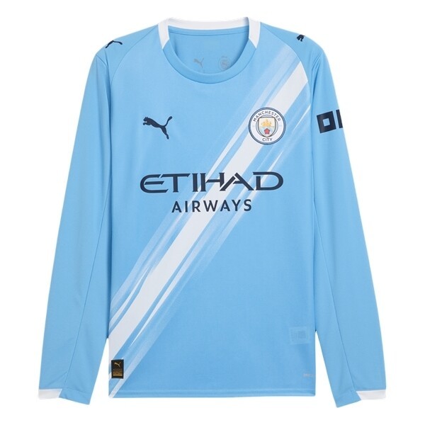 Manchester City Herr Hemmatröja 2025/26 Långärmad Billig Fotbollströja