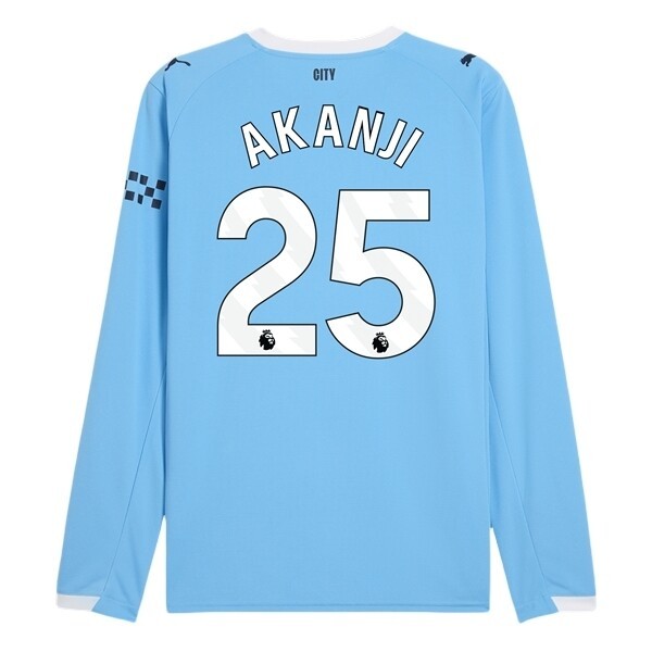 Manchester City Herr Hemmatröja 2025/26 Manuel Akanji #25 Långärmad Billig Fotbollströja 1 Manchester City Herr Hemmatröja 2025/26 Manuel Akanji #25 Långärmad Billig Fotbollströja