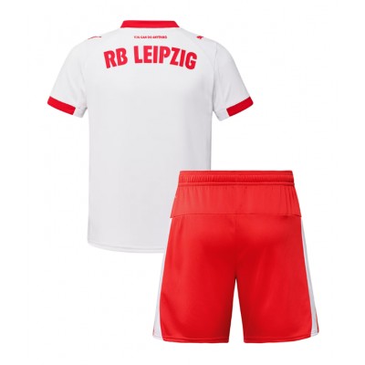 RB Leipzig 2025/26 Hemmatröja Barn Set – Kortärmad Fotbollströja med Shorts 2 RB Leipzig Hemmaställ Barn 2025/26 Kortärmad
