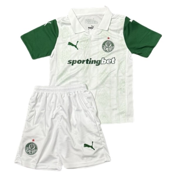 SE Palmeiras Barn Bortatröja 2025/26 Kortärmad Fotbollsställ med Shorts 1 SE Palmeiras Barn Bortatröja 2025/26 Kortärmad Fotbollsställ med Shorts