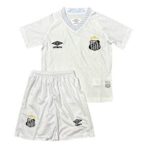 Santos FC Barn Hemmatröja 2025/26 Kortärmad Fotbollsställ med Shorts