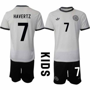 Köp Tyskland Barn Hemmatröja 2025/26 Kai Havertz 7 Fotbollsställ Kortärmad (+ Korta byxor) – Tysklands 125-årsjubileumskit