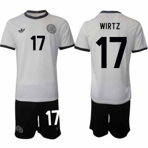Köp Tyskland Herr Hemmatröja 2025/26 Florian Wirtz 17 Fotbollsställ Kortärmad (+ Korta byxor) – Tysklands 125-årsjubileumskit