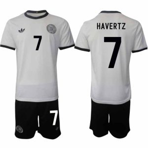 Köp Tyskland Herr Hemmatröja 2025/26 Kai Havertz 7 Fotbollsställ Kortärmad (+ Korta byxor) – Tysklands 125-årsjubileumskit