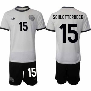Köp Tyskland Herr Hemmatröja 2025/26 Nico Schlotterbeck 15 Fotbollsställ Kortärmad (+ Korta byxor) – Tysklands 125-årsjubileumskit