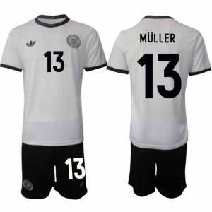 Köp Tyskland Herr Hemmatröja 2025/26 Thomas Müller 13 Fotbollsställ Kortärmad (+ Korta byxor) – Tysklands 125-årsjubileumskit