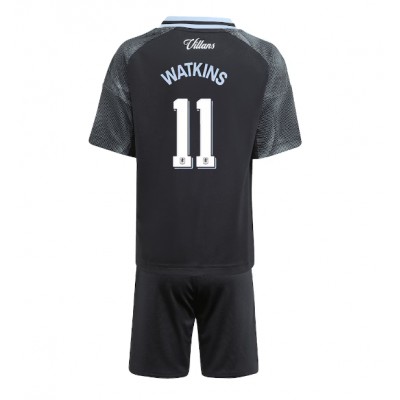 Aston Villa Barn Bortatröja 2025/26 Ollie Watkins #11 Fotbollsställ med Shorts 1 Aston Villa 2025/26 Bortatröja Barn Set – Ollie Watkins #11 Kortärmad Fotbollströja med Shorts