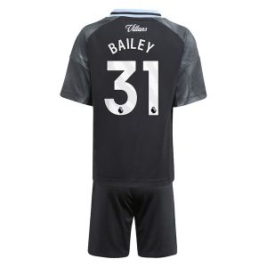 Aston Villa Barn Bortatröja 2025/26 Leon Bailey #31 Fotbollsställ med Shorts