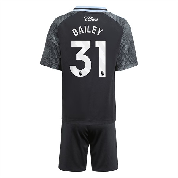 Aston Villa Barn Bortatröja 2025/26 Leon Bailey #31 Fotbollsställ med Shorts 1 Aston Villa Barn Bortatröja 2025/26 Leon Bailey #31 Fotbollsställ med Shorts