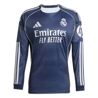 Billig Real Madrid Herr Bortatröja 2025/26 – Långärmad Fotbollströja