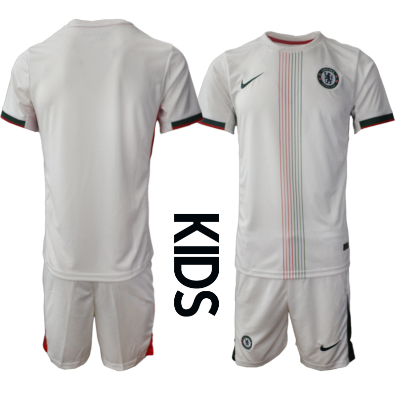 Chelsea Barn Bortatröja 2025/26 Fotbollsställ med Shorts 1 Chelsea FC Bortaställ Barn 2025/26 – Kortärmad Fotbollströja + Shorts