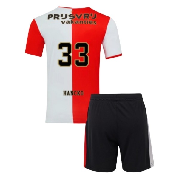 Feyenoord Barn Hemmatröja 2025/26 Dávid Hancko #33 Fotbollsställ med Shorts Feyenoord Barn Hemmatröja 2025/26 Dávid Hancko #33 Fotbollsställ med Shorts