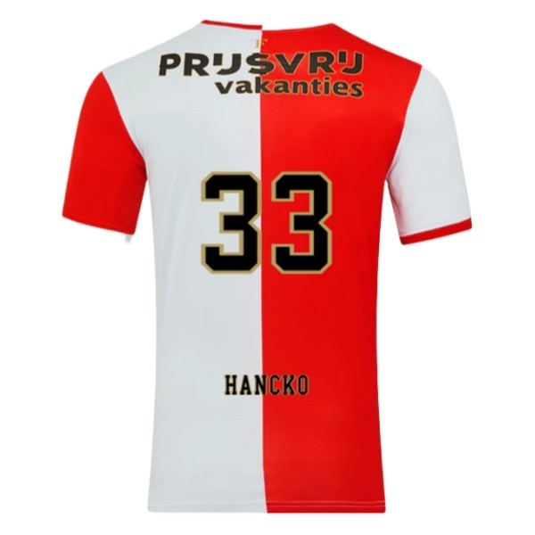 Feyenoord Herr Hemmatröja 2025/26 Dávid Hancko #33 Kortärmad Billig Fotbollströja Feyenoord Herr Hemmatröja 2025/26 Dávid Hancko #33 Kortärmad Billig Fotbollströja