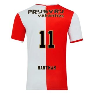 Feyenoord Herr Hemmatröja 2025/26 Quilindschy Hartman #11 Kortärmad Billig Fotbollströja