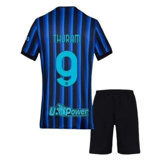 Inter Milan Barn Hemmatröja 2025/26 Marcus Thuram #9 Fotbollsställ med Shorts