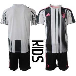 Juventus Barn Hemmatröja 2025/26 Kortärmad Fotbollsställ med Shorts