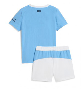 Manchester City Hemmaställ 2025/26 Barn Kortärmad Fotbollströja + Shorts 2 Barn Manchester City Hemmaställ 2025-26 Kortärmad Tröja + Shorts